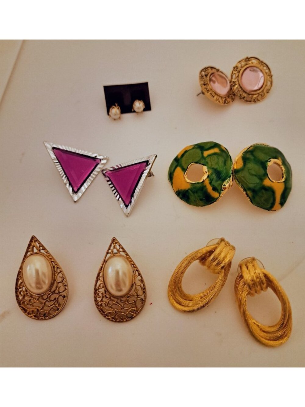 Lot of 6 Pairs Ladies Pierced Earrings Fashion Costume Jewelry